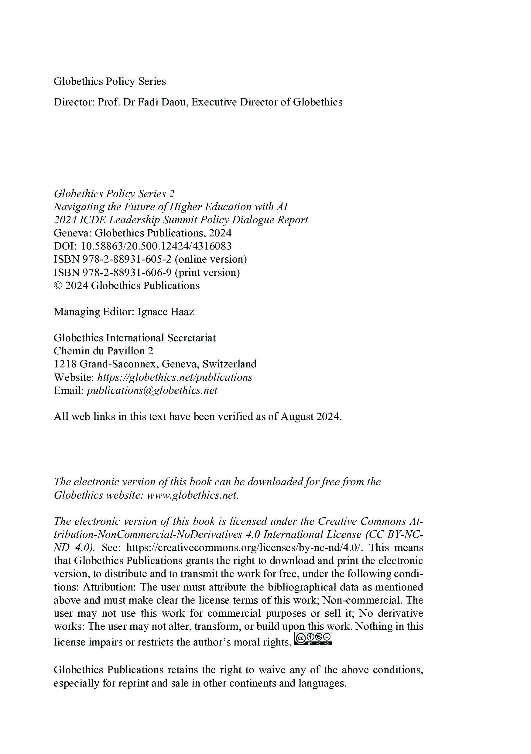 ICDE人工智能引领高等教育未来2024ICDE领导力峰会政策对话报告英文版45页